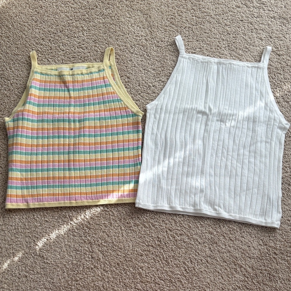 H&M Kids Striped and White Tank Tops